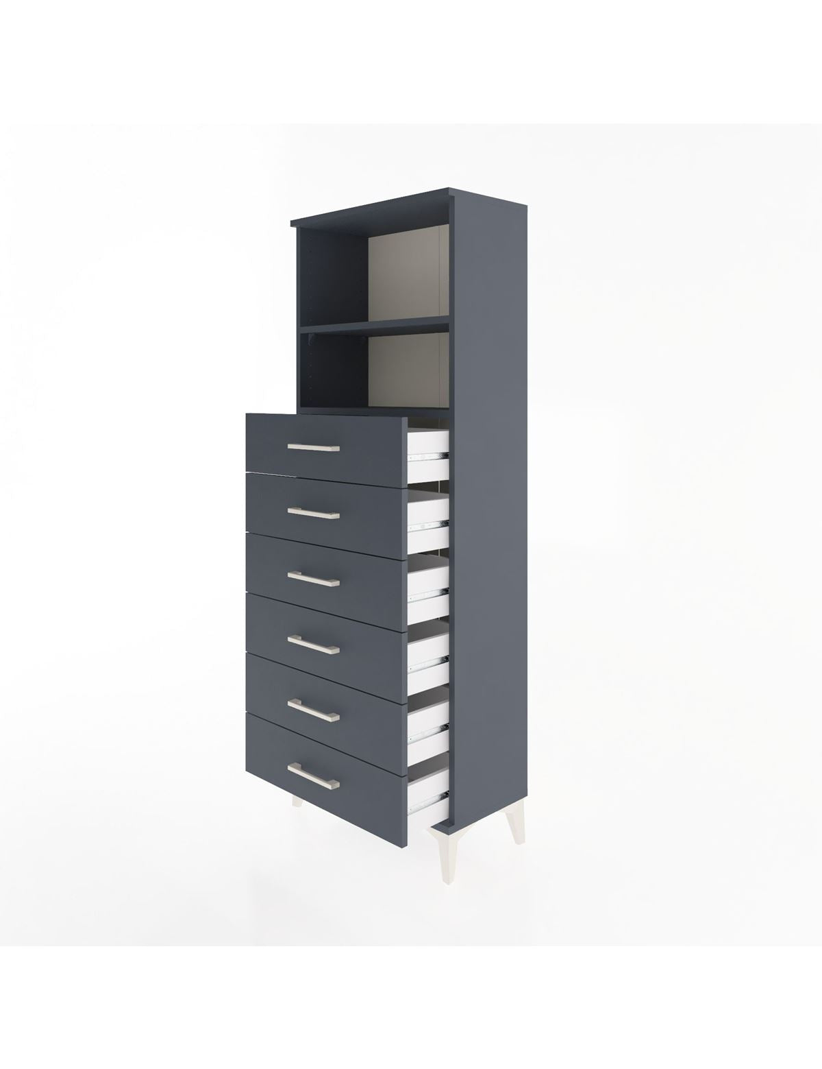 Arges Dolap 2 Raflı 6 Çekmeceli 60x30x163 - S20M084V5A