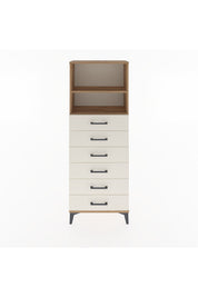 Arges Dolap 2 Raflı 6 Çekmeceli 60x30x163 Çam-Aytaşı