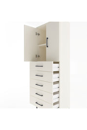 Arges Dolap 2 Raflı 5 Çekmeceli 2 Kapaklı 60x30x163 Aytaşı-Aytaşı
