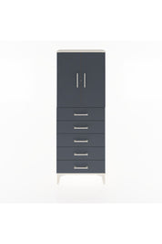 Arges Dolap 2 Raflı 5 Çekmeceli 2 Kapaklı 60x30x163 Aytaşı-Antrasit