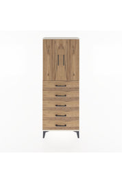 Arges Dolap 2 Raflı 5 Çekmeceli 2 Kapaklı 60x30x163 Aytaşı-Çam