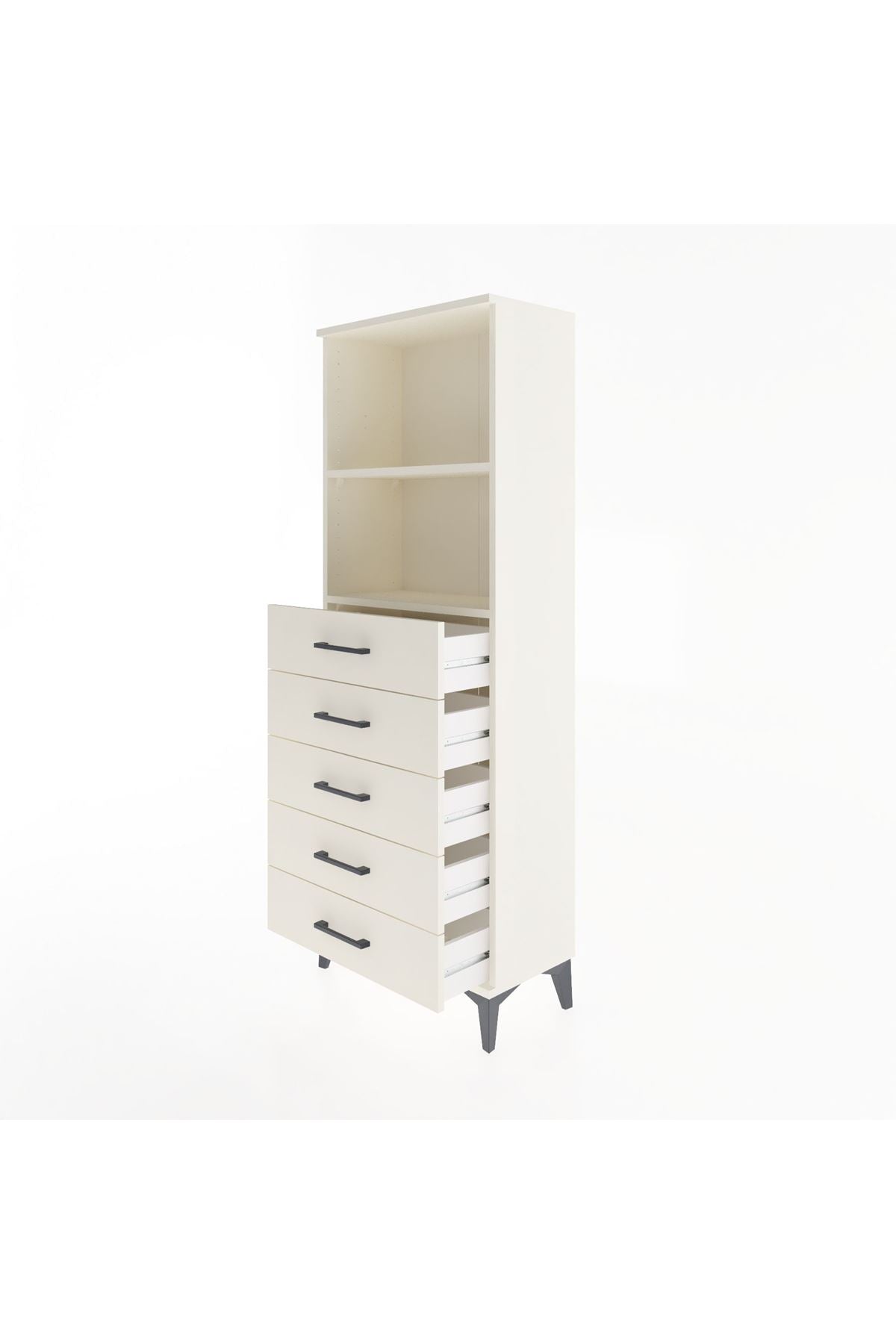 Arges Dolap 2 Raflı 5 Çekmeceli 60x30x163 Aytaşı-Aytaşı