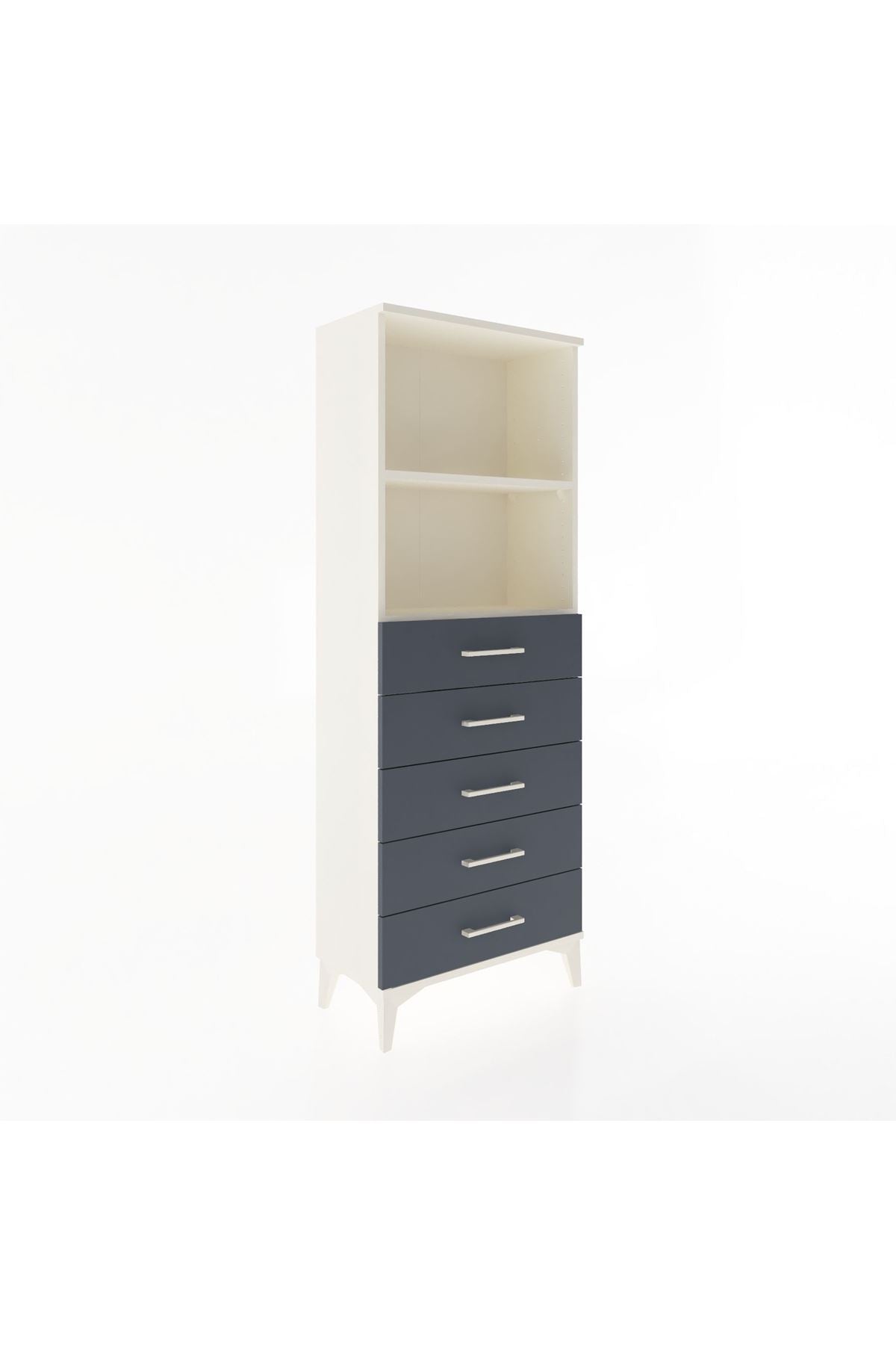 Arges Dolap 2 Raflı 5 Çekmeceli 60x30x163 - S20M086V2A
