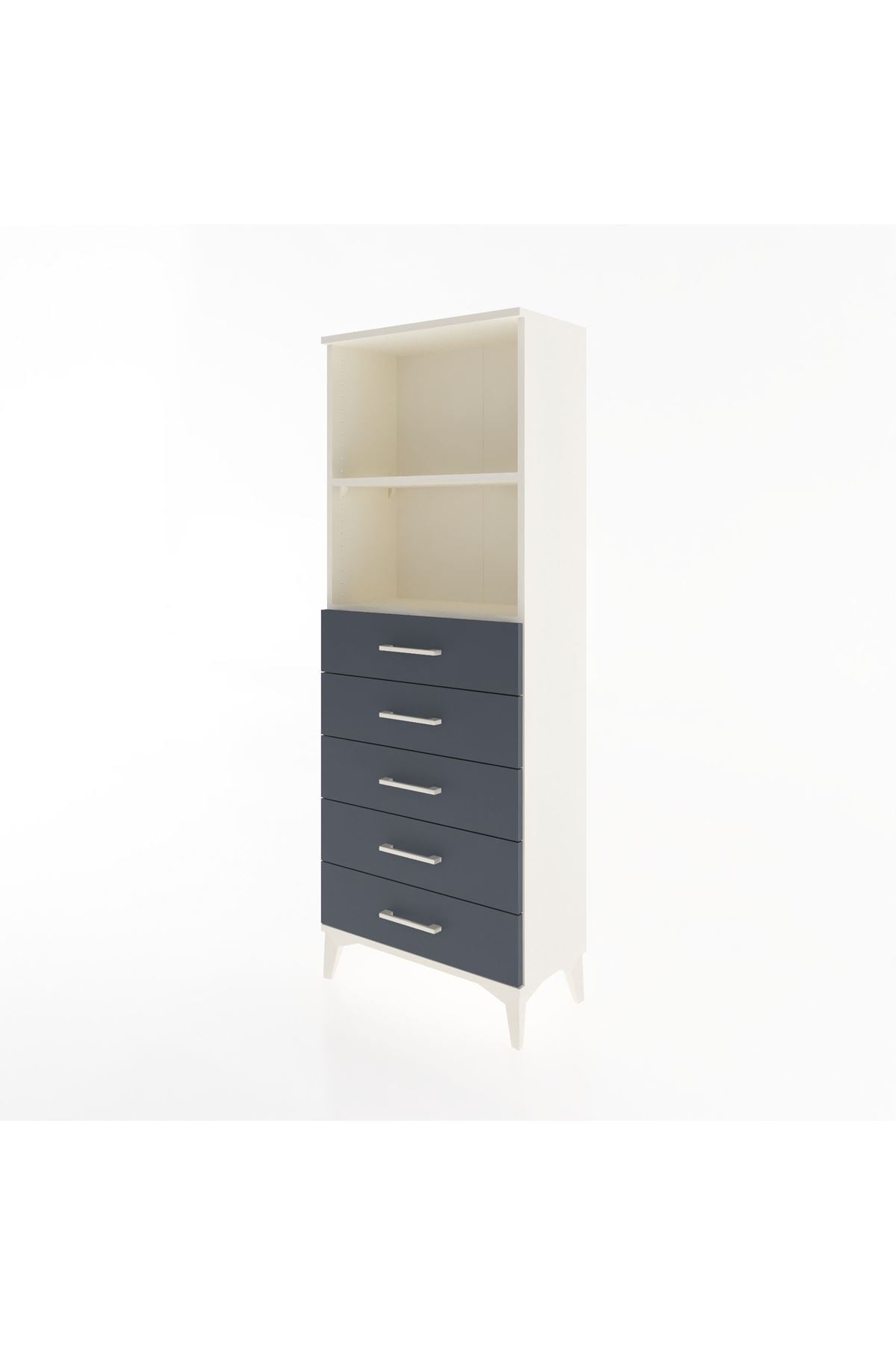 Arges Dolap 2 Raflı 5 Çekmeceli 60x30x163 - S20M086V2A