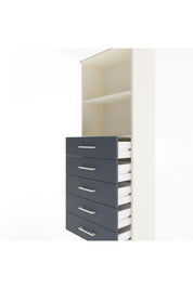 Arges Dolap 2 Raflı 5 Çekmeceli 60x30x163 Aytaşı-Antrasit