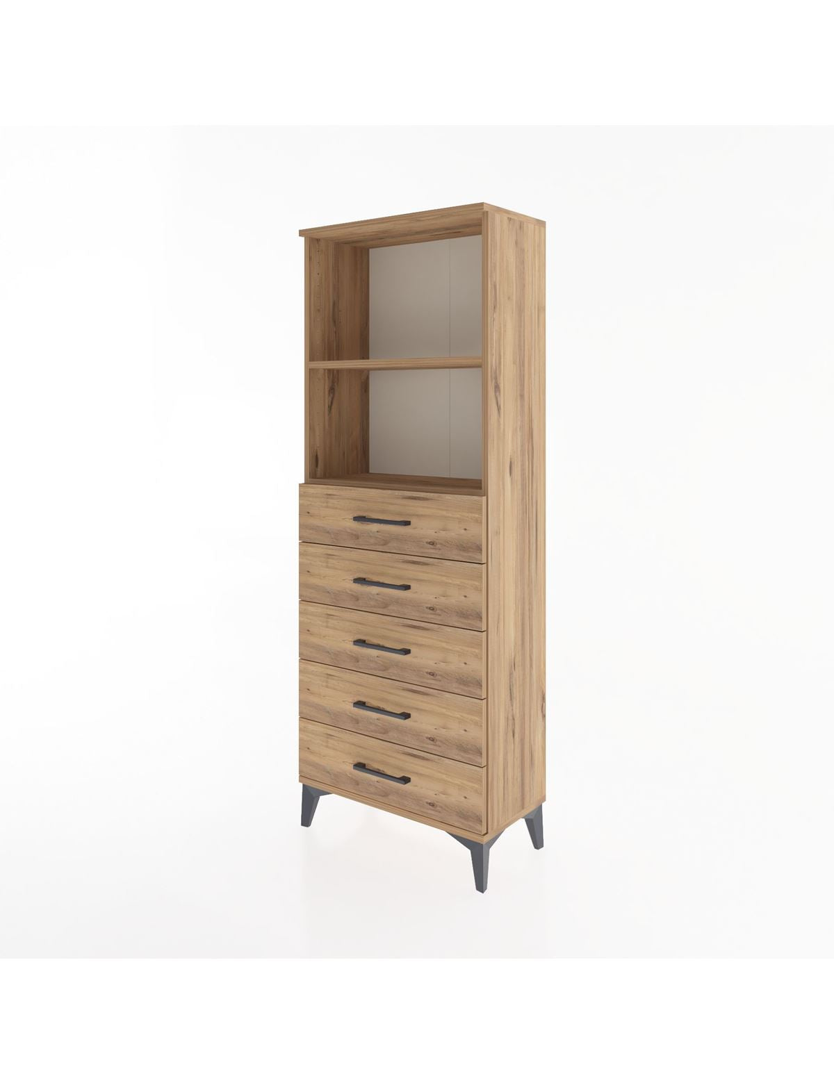 Arges Dolap 2 Raflı 5 Çekmeceli 60x30x163 - S20M086V9A