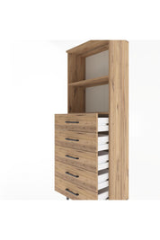 Arges Dolap 2 Raflı 5 Çekmeceli 60x30x163 Çam-Çam