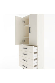 Arges Dolap 3 Raflı 4 Çekmeceli 2 Kapaklı 60x30x163 Aytaşı-Aytaşı