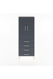 Arges Dolap 3 Raflı 4 Çekmeceli 2 Kapaklı 60x30x163 Aytaşı-Antrasit