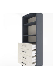 Arges Dolap 2 Raflı 4 Çekmeceli 60x30x163 Antrasit-Aytaşı