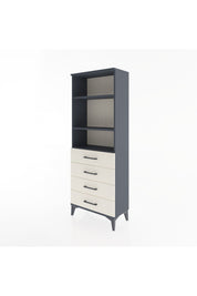 Arges Dolap 2 Raflı 4 Çekmeceli 60x30x163 Antrasit-Aytaşı