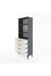 Arges Dolap 2 Raflı 4 Çekmeceli 60x30x163 Antrasit-Aytaşı
