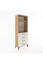 Arges Dolap 2 Raflı 4 Çekmeceli 60x30x163 Çam-Aytaşı
