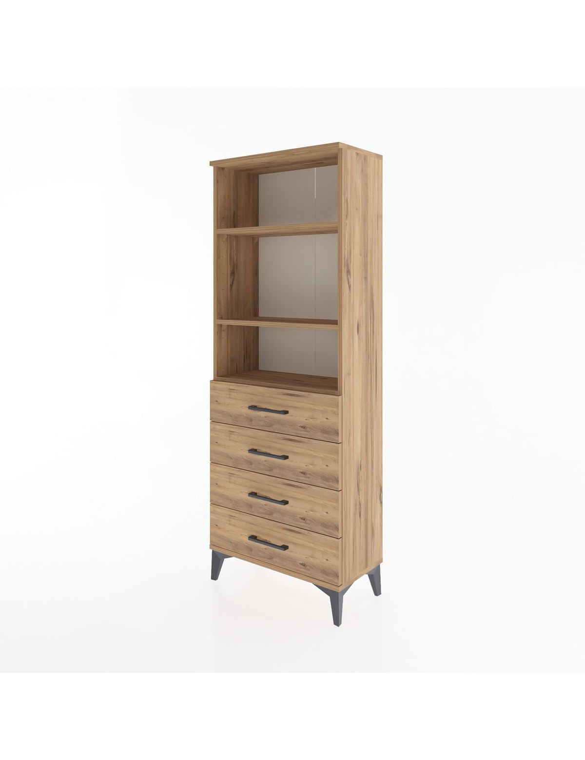 Arges Dolap 2 Raflı 4 Çekmeceli 60x30x163 - S20M088V9A