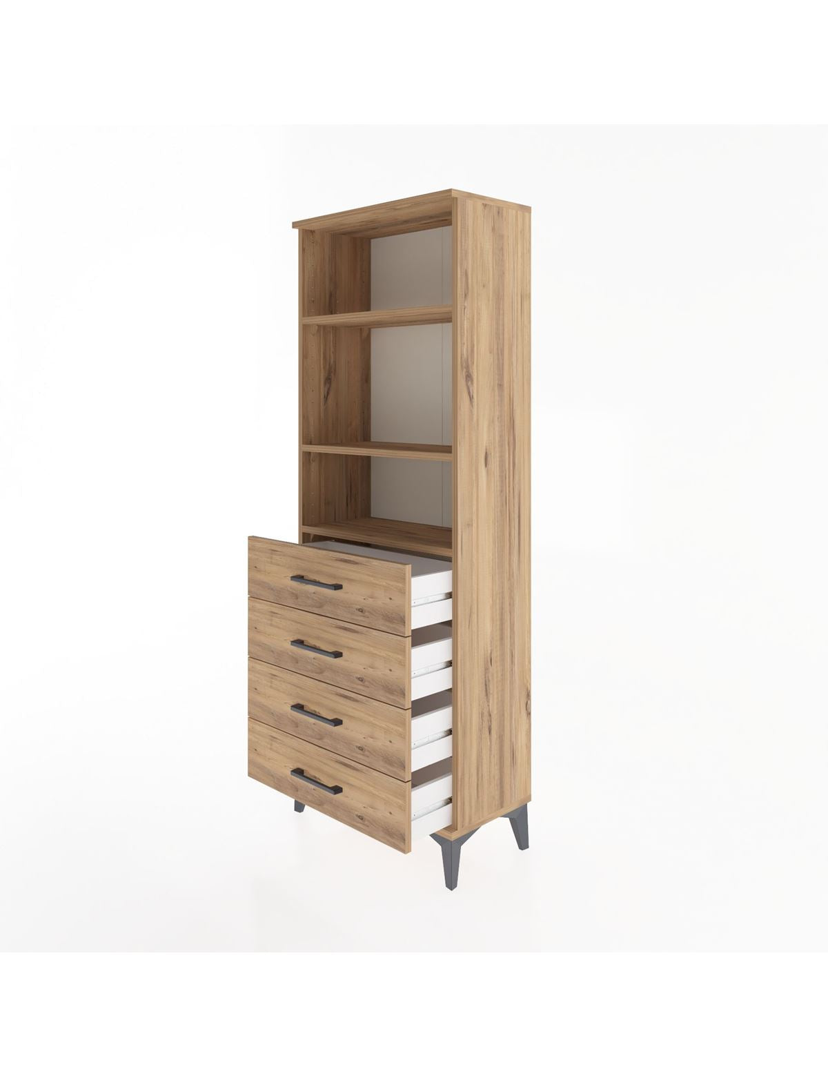Arges Dolap 2 Raflı 4 Çekmeceli 60x30x163 - S20M088V9A