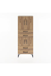 Arges Dolap 3 Raflı 4 Çekmeceli 4 Kapaklı 60x30x163 Aytaşı-Çam