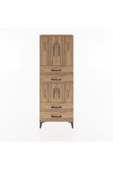 Arges Dolap 3 Raflı 4 Çekmeceli 4 Kapaklı 60x30x163