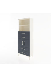 Arges Dolap 3 Raflı 4 Çekmeceli 2 Kapaklı 60x30x163 Aytaşı-Antrasit