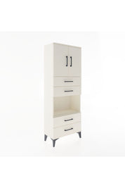 Arges Dolap 3 Raflı 4 Çekmeceli 2 Kapaklı 60x30x163 Aytaşı-Aytaşı