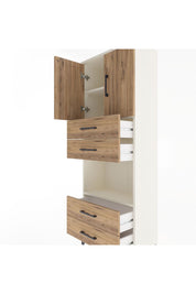 Arges Dolap 3 Raflı 4 Çekmeceli 2 Kapaklı 60x30x163 Aytaşı-Çam