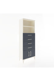 Arges Dolap 2 Raflı 4 Çekmeceli 2 Kapaklı 60x30x163 Aytaşı-Antrasit