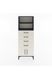 Arges Dolap 2 Raflı 4 Çekmeceli 2 Kapaklı 60x30x163 Antrasit-Aytaşı