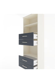 Arges Dolap 3 Raflı 4 Çekmeceli 60x30x163 Aytaşı-Antrasit