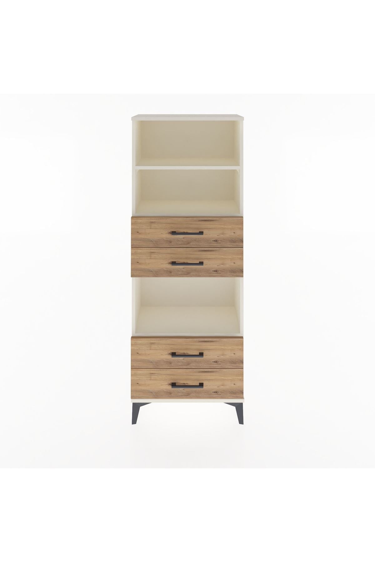 Arges Dolap 3 Raflı 4 Çekmeceli 60x30x163 Aytaşı-Çam