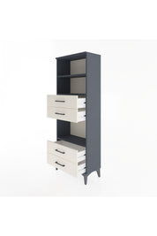 Arges Dolap 3 Raflı 4 Çekmeceli 60x30x163 Antrasit-Aytaşı
