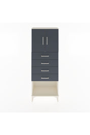 Arges Dolap 2 Raflı 4 Çekmeceli 2 Kapaklı 60x30x163 Aytaşı-Antrasit