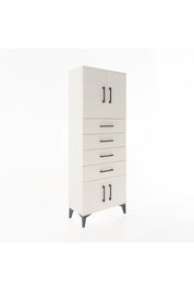 Arges Dolap 2 Raflı 4 Çekmeceli 4 Kapaklı 60x30x163 Aytaşı-Aytaşı