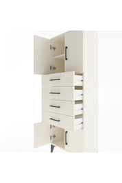 Arges Dolap 2 Raflı 4 Çekmeceli 4 Kapaklı 60x30x163 Aytaşı-Aytaşı