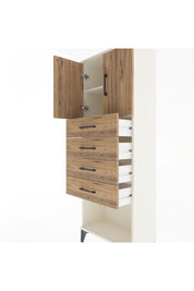 Arges Dolap 2 Raflı 4 Çekmeceli 2 Kapaklı 60x30x163 Aytaşı-Çam