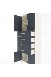 Arges Dolap 2 Raflı 4 Çekmeceli 4 Kapaklı 60x30x163 Aytaşı-Antrasit