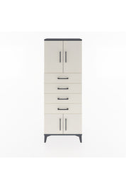 Arges Dolap 2 Raflı 4 Çekmeceli 4 Kapaklı 60x30x163 Antrasit-Aytaşı