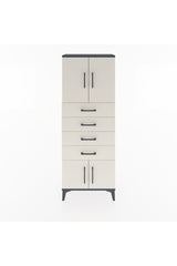 Arges Dolap 2 Raflı 4 Çekmeceli 4 Kapaklı 60x30x163
