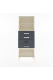 Arges Dolap 2 Raflı 4 Çekmeceli 60x30x163 Aytaşı-Antrasit