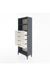 Arges Dolap 2 Raflı 4 Çekmeceli 60x30x163 Antrasit-Aytaşı