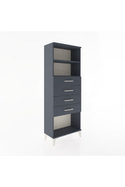 Arges Dolap 2 Raflı 4 Çekmeceli 60x30x163 Antrasit-Antrasit