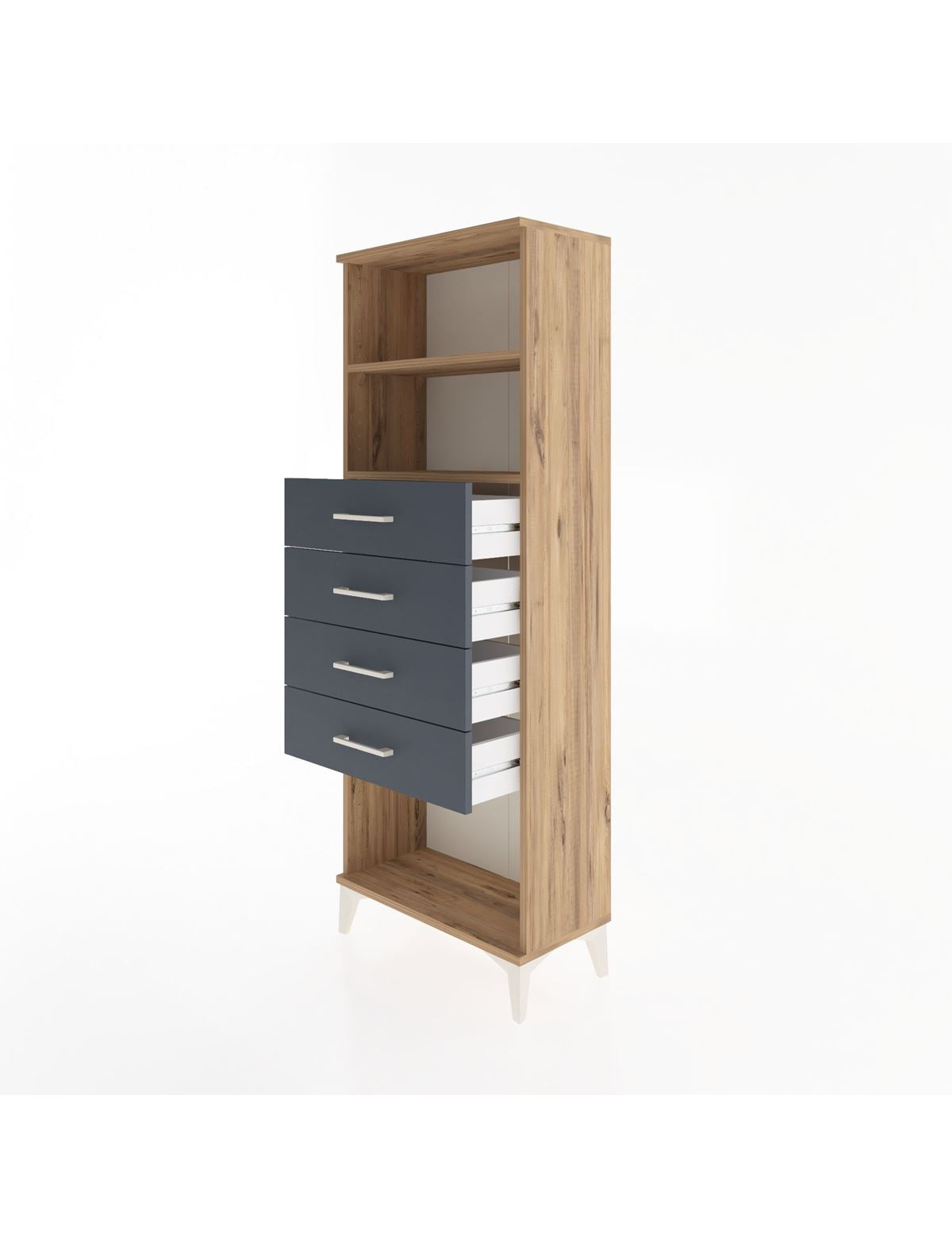 Arges Dolap 2 Raflı 4 Çekmeceli 60x30x163 - S20M096V8A