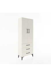 Arges Dolap 4 Raflı 3 Çekmeceli 2 Kapaklı 60x30x163 Aytaşı-Aytaşı