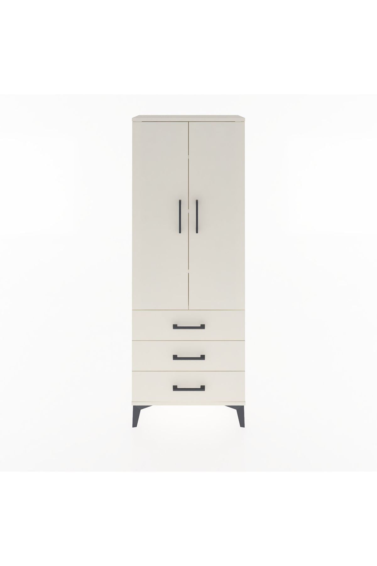 Arges Dolap 4 Raflı 3 Çekmeceli 2 Kapaklı 60x30x163 Aytaşı-Aytaşı