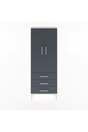 Arges Dolap 4 Raflı 3 Çekmeceli 2 Kapaklı 60x30x163 Aytaşı-Antrasit