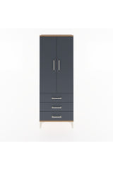Arges Dolap 4 Raflı 3 Çekmeceli 2 Kapaklı 60x30x163