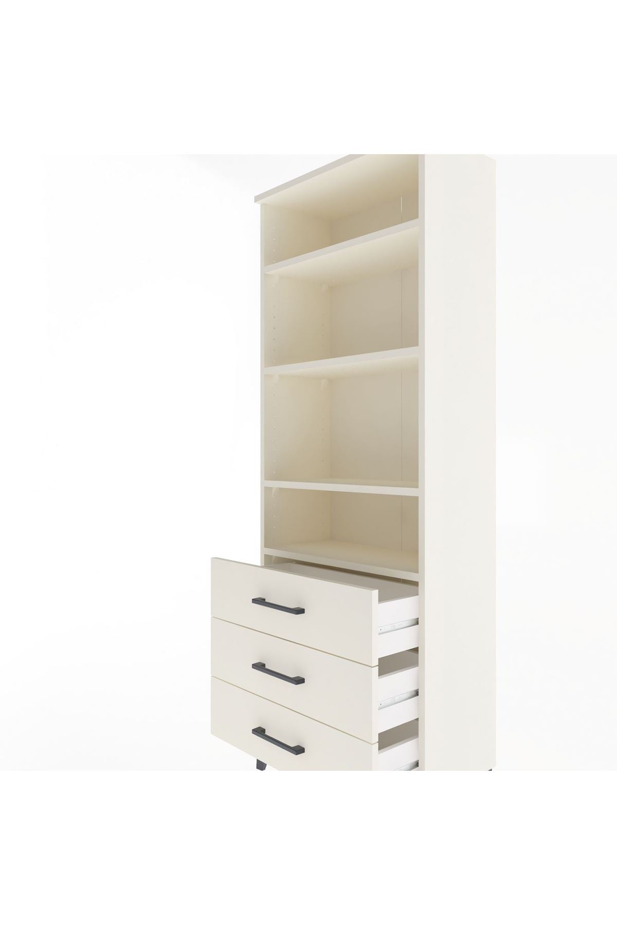 Arges Dolap 4 Raflı 3 Çekmeceli 60x30x163 Aytaşı-Aytaşı