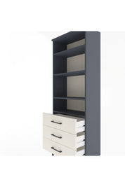 Arges Dolap 4 Raflı 3 Çekmeceli 60x30x163 Antrasit-Aytaşı