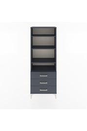 Arges Dolap 4 Raflı 3 Çekmeceli 60x30x163 Antrasit-Antrasit