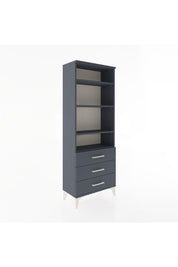 Arges Dolap 4 Raflı 3 Çekmeceli 60x30x163 Antrasit-Antrasit