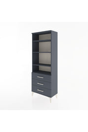 Arges Dolap 4 Raflı 3 Çekmeceli 60x30x163 Antrasit-Antrasit