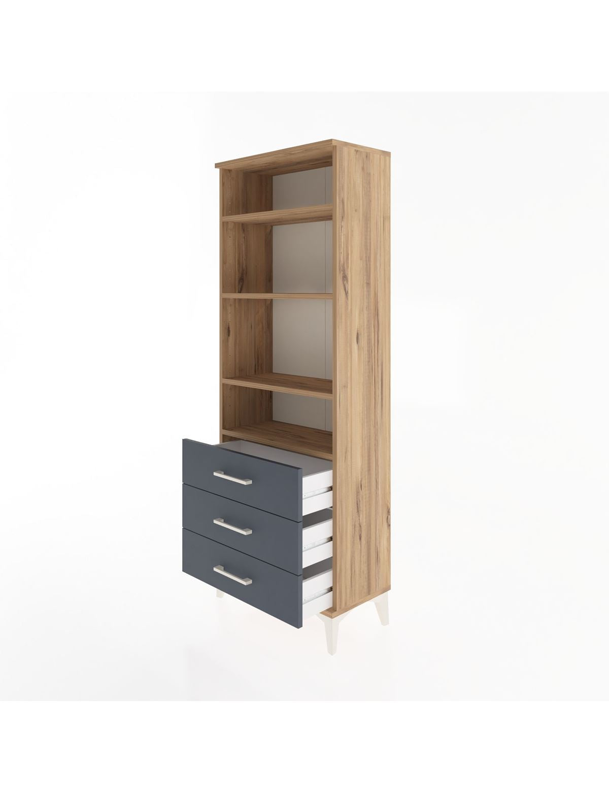 Arges Dolap 4 Raflı 3 Çekmeceli 60x30x163 - S20M098V8A